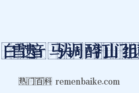 白雪遗音·马头调·醉打山门组词是什么意思的图片